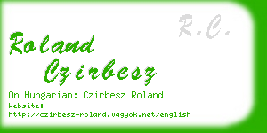 roland czirbesz business card